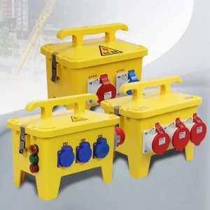 Industrial ABS Waterproof Socket Box with IP65 Rating Smart Lock 6 Sockets 32A 230V for Outdoor Power Distribution Maintenance