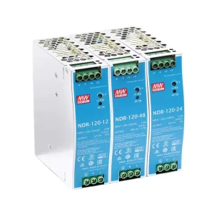 Industrial DIN Rail Power Supply NDR-120 Series 12V 24V 48V 120W Single Output Switching Power Supply for Automation Equipment
