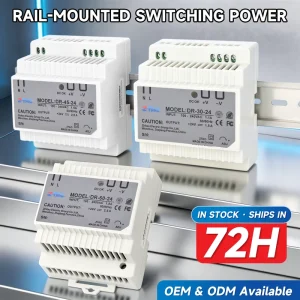 Industrial DIN Rail Power Supply Single Output 220VAC/230VAC to 24VDC 1.5A 2A 2.5A 30W 45W 60W Warranty