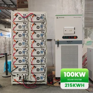 Industrial ESS Energy Storage System, Hybrid 100kW Inverter, 215kWh/200kWh Battery, Off-Grid/On-Grid Commercial Battery Storage System