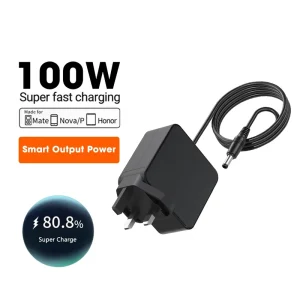 Industrial Power PD1005 100W 20V 5A Black UKCA BS Plug Heavy Duty DC Cord AC DC Power Adapter for Laptop