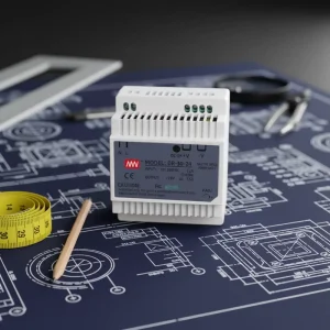 Industrial Single Output DC LED Power Supply 1.5A 24V SMPS DIN Rail 60Hz CE ROHS