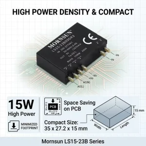 Industrial Switching Power Supply LS05 23B12DR3 12V 1.25A AC DC PSU Single Output Wide Temp High Efficiency