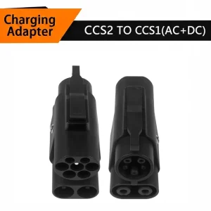Industry Grade 250A CCS2 to CCS1 Adapter with Silver Plated Pins IP54 Waterproof CE Certified Plug and Play for EV Retrofit