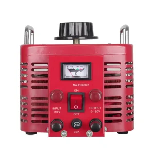 Input 110V Output Adjustable 0-130V 3000VA AC Voltage Regulator Metered Transformer Variable for Laboratory Testing