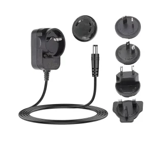 Interchangeable EU UK US AU JP IND Plug Power Adapter with Customizable Voltage 5V-24V and up to 3A DC Output CE Certified