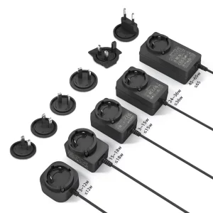 Interchangeable Power Adapter Wall Charger Adaptor 5V 9V 12V 24V 0.5A 1A 2A 3A 4A AC DC Power Adapters with UL FCC CE UKCA SAA