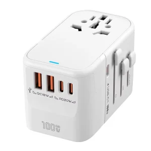International Universal Multifunctional Travel Electric Charger Adapter 100W Output Power 15W Type-C Port for Travel