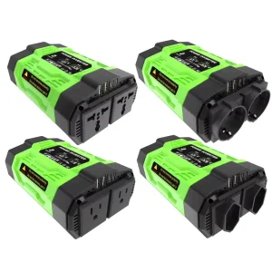 Inverter 200W 300W 500W 12V to 220V/110V European and American Standard 4 USB Fast Charging Display Screen