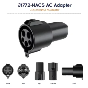 J1772 to NACS EV Adapter for Tesla Model 3 Y S X North American Charger 32A IP65 Portable Level 2