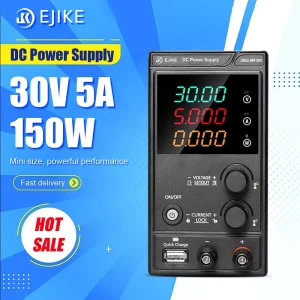 JIKE MF305 30V 5A Adjustable DC Power Supply Variable Switching Regulated Bench Source for Phone Repair & Laboratory Use