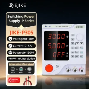 JIKE-P305 30V 5A 150W 4-Digit Programmable Adjustable Single DC Bench Power Supply 95% Efficiency 50/60Hz for Industry