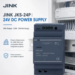JINK JKS-24P Matter System 24V 2.5A KNX Switching Power Supply DIN Rail Smart Home Automation Accessory