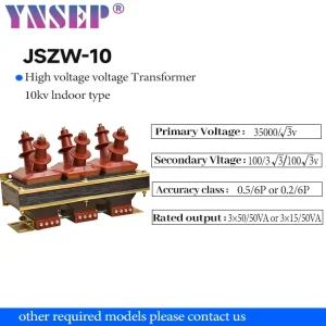 JSZW 10 10kV Outdoor Three Phase Epoxy Resin Voltage Transformer 0.2 Class Residual Winding 57.7V Anti Ferroresonance Option