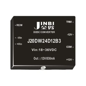 Jinbi Dual 12V Output 20W Board Mount DC DC Converters 1000 Isolation Open Frame Power Supply Converter Module Efficiency 80%