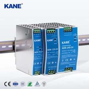 KANE NDR 75 120 240 480W Din Rail Switching Power Supply 100 240V AC to DC 12V 24V 36V 48V Output SMPS Industrial Transformer