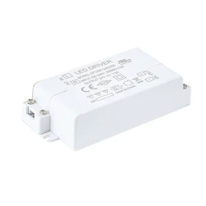 KSP 12 12V LED Strip Driver 24W 18W 220V Input Plastic Enclosure IP20 Protection 2 Year Warranty CE FCC Certified High