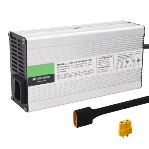 Kabbol Li-ion Lithium Ion 30s Battery Charger AC Adapter 126V 3A 4A 5A 96V Lipo Battery Charger with Cooling Fan &Aluminium Case