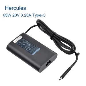 LA65NM170 65W 20V 3.25A Type C USB C Laptop Charger AC Power Adapter for De XPS 13 9310 Latitude 5320 02YK0F