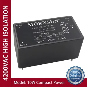 LD10-23B05R2-RC 10W 5V 2A AC-DC Converter Single Output 4200VAC Isolation Power Module 80% Efficiency