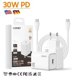 LDNIO A1508C 30W OEM ODM Home Charger PD Fast Charger for Android Mobile Cell Phone USB Fast Charger
