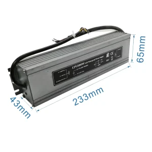 LED Driver IP67 Waterproof Ultra Thin Single Output Power Supply 12V 16.7A 200W Low MOQ Free Sample for LED Lights & Switches