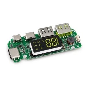 LED Dual USB 5V 2.4A Micro Type C USB Mobile Power Bank 18650 Charging Module Lithium Battery Charger Board Circuit Protection