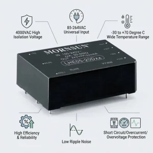 LHE05-20D0524-01 5V 24V Power Supply LED Driver 24V DC Power Supply 85-264VAC 4000VAC High Isolation