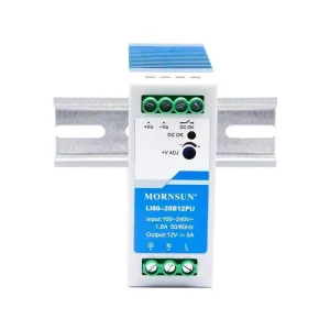LI60-20BxxPU 60W AC-DC Single Output 5A/10A DIN Rail Power Supply High EMC Immunity for Industrial Automation