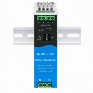 LIF120-10B12R2S-EX 120W 10A DC Single DIN Rail 12V Switching Power Supply IEC/EN60079 Ex ec/nC Zone 2 LED