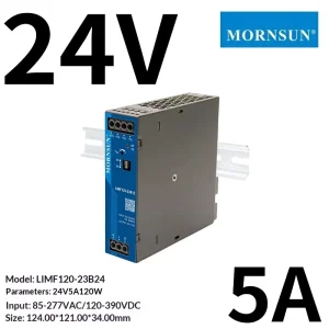 LIMF120 23B24 24V 5A 120W DIN Rail Power Supply LED Single ATEX IECEx Explosion Proof 85 277VAC Active PFC