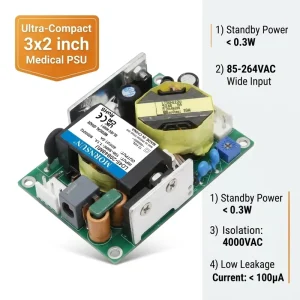 LO45-20B48MU 45W 48V0.94A Open Frame PCB Mount PSU 3x2Inch for Data Communication Terminal Circuit Board