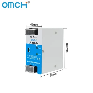 LP-100 DIN-Rail High Efficiency 100W 12V 24V AC-DC Switching Power Supply 220V Input for Industrial Use