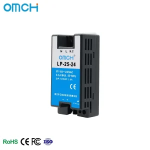 LP-25 Series 25W 100~240VAC Input Din Rail AC-DC Switching Power Supply 12V/24V 1A 88% Efficiency Industrial