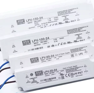 LPH 18 LPV 20 35 60 100 150 12V 24V 5 48 36 Switching Power Supply IP67 Waterproof Slim