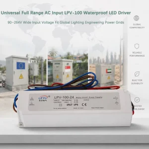 LPV-100-12 100w Hight Quality Waterproof Driver IP67 Singleoutput LED Driver Switching Power Supply