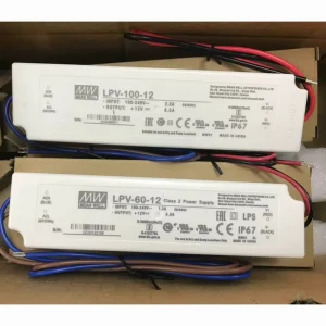 LPV-100-12 12V IP67 100W Slim Waterproof AC-DC Power Supply, Single Output LED Driver for LED Panels and Strips