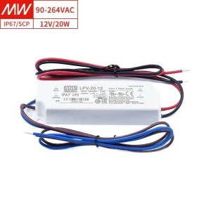 LPV-20-12 20W 12V DC IP67 Waterproof LED Driver Power Supply for Indoor and Outdoor LED Lighting