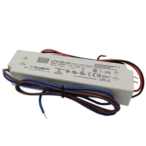 LPV-60-24 IP67 Waterproof Single-Output AC-DC Switching Power Supply LED Driver 24V
