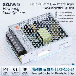 LRS-100-24 100W 24V 4.5A CCTV Power Supply Security Switching Power Supply 24/7 Continuous Operation CE RoHS Approved