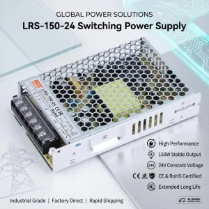 LRS 150 24 AC DC150W 24V6.5A Ultra Thin Enclosed Switching Power Supply Wide Input Class II CE RoHS Certified LED Lighting