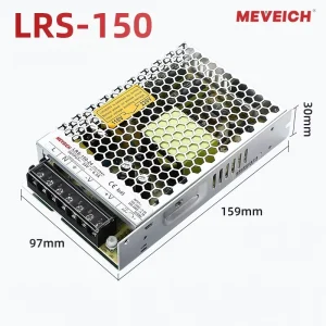 LRS 150 24 Enclosed 150W 6.25A AC DC Single Average Well 24V Switching Power Supply 100 240V Input 85% Efficiency