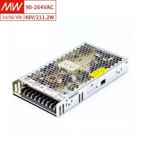 LRS 200 48 90% Efficient Compact 1U Design 48V 4.4A 211.2W Single Output Industrial Automation Switching Power Supply