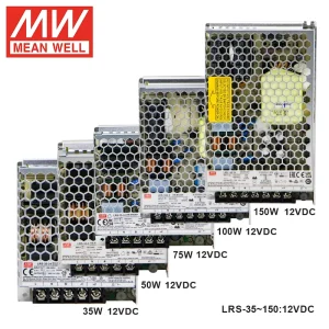 LRS-35-5 LRS-50-12 LRS-75-24 LRS-100-12 LRS-150-24 LRS-200-24 5V 12V 15V 24V 36V 48V AC To DC Switching Power Supply