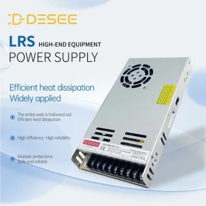 LRS Series 350W 24V AC-DC Power Supply with BIS Switching 88% Efficiency for Industrial Machines and LED Lighting
