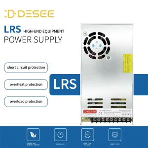 LRS Series 350W 24V AC-DC Ultrathin Power Supply with BIS Switching and 88% Efficiency for LED Lighting