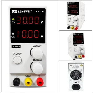 LW K3010D 30V 10A Adjustable Bench DC Power Supply With 4 Digits Display