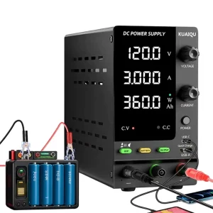 Lab Bench Power Supply Adjustable 120V 3A 360W Single Output 12V 24V 36V 48V 60V 72V 108V Battery Charging R&D BMS Test