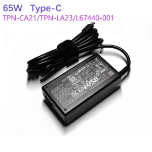 Laptop Charger Power Adapter 20V 3.25A 65W Type-C L67440-001 TPN-CA21 TPN-LA23 for HP Zbook Firefly 14 G8