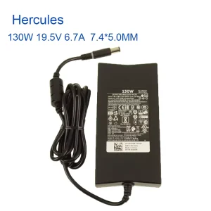 Laptop Charger Power Supply AC Adapter 130W 19.5V 6.7A 7.4*5.0mm 4.5*3.0mm for Alienware M15 M17 Latitude HA130PM160 6G99N